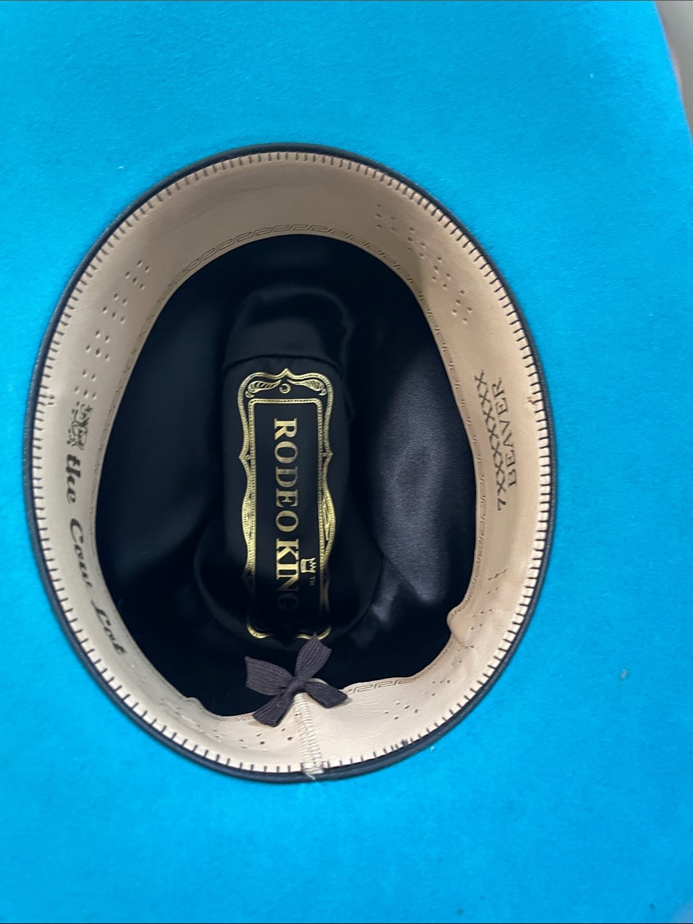 Rodeo King Beaver 7XXXXXXX  Cowboy Hat with Custom CowhideBand with feather. - Picture 7 of 10